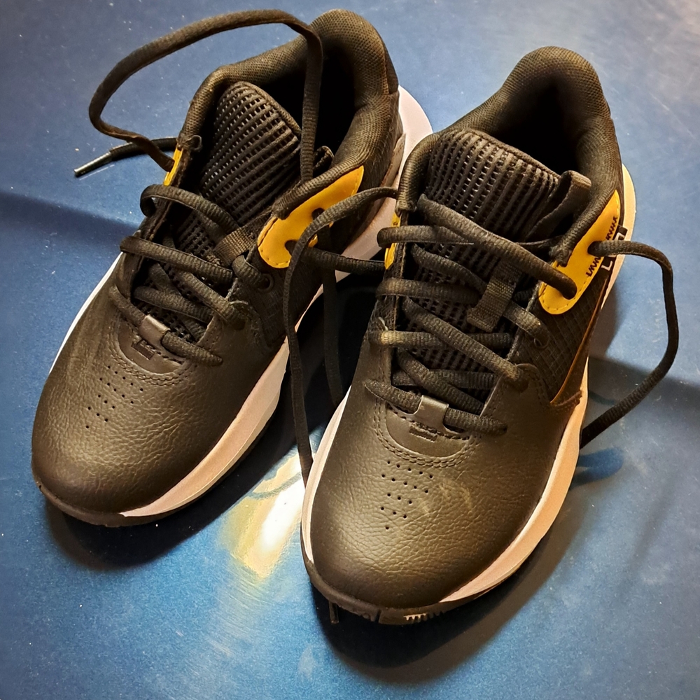 Kids Black and Yellow Sneakers